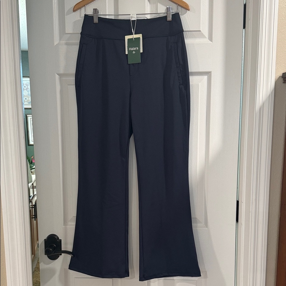 Halara Flex DayStretch Mid Rise Side Zipper Pocket Work Flare Pants